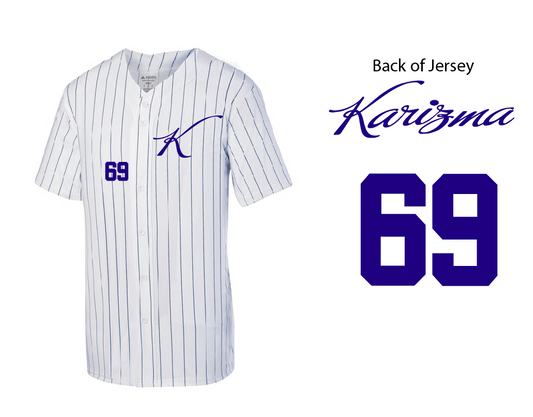 White/Navy Pinstripe Jersey