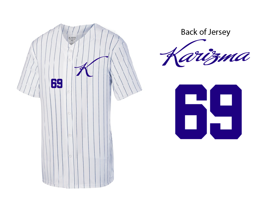 White/Navy Pinstripe Jersey