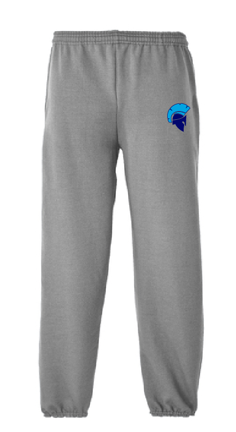 Gray Elastic Bottom Sweatpants