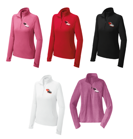 Sport-Tek® Ladies Sport-Wick® Stretch 1/4-Zip Pullover