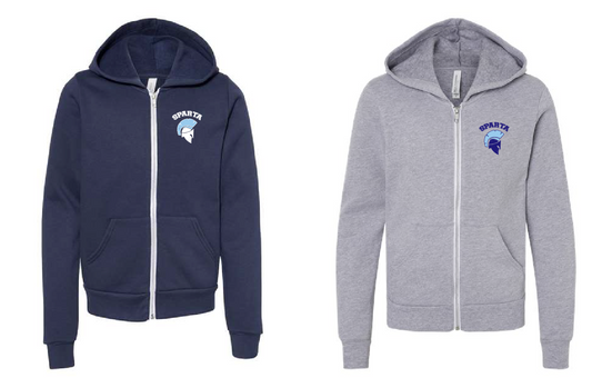 BELLA + CANVAS - Youth Sponge Fleece Full-Zip Hoodie