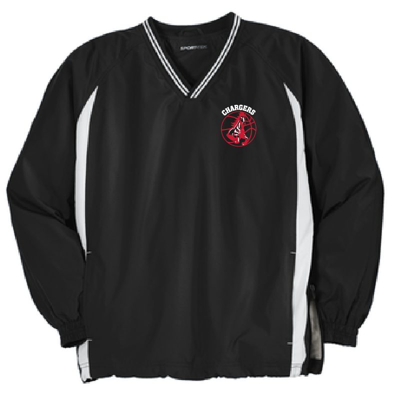 Sport-Tek® Tipped V-Neck Raglan Wind Shirt