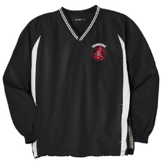 Sport-Tek® Tipped V-Neck Raglan Wind Shirt