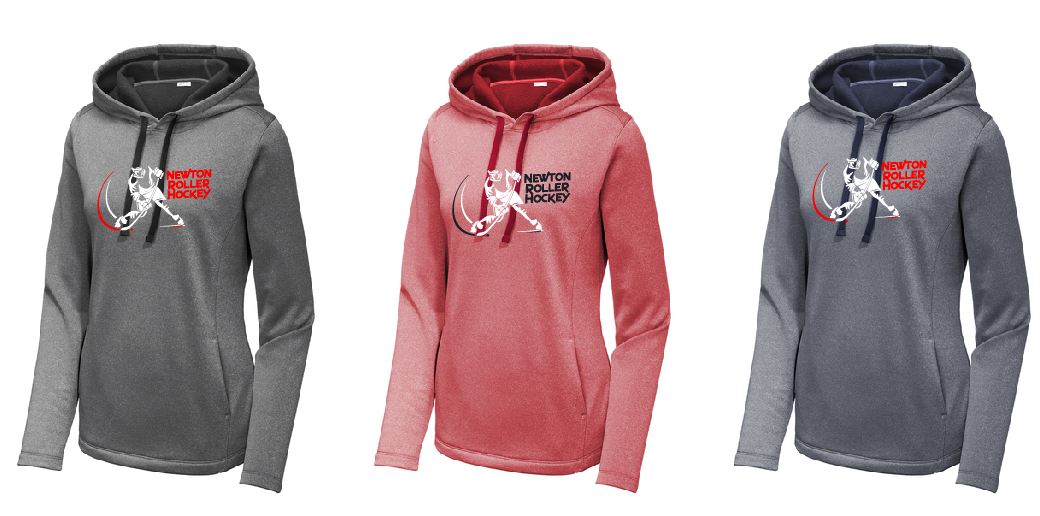 Sport-Tek® Women's PosiCharge ® Sport-Wick® Heather Fleece Hooded Pullover