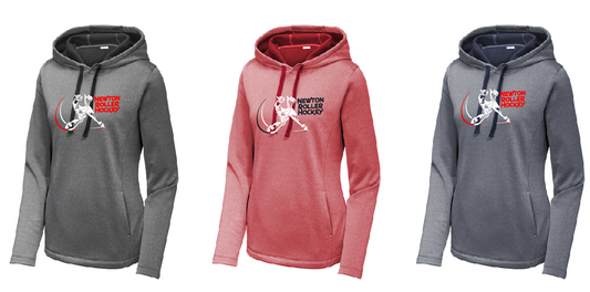 Sport-Tek® Women's PosiCharge ® Sport-Wick® Heather Fleece Hooded Pullover