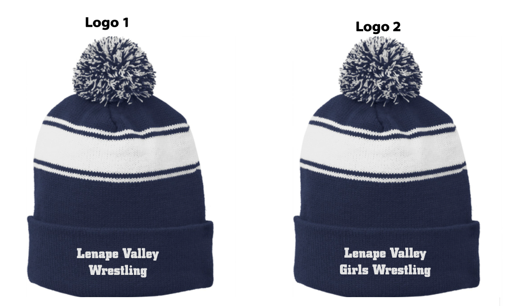 Sport-Tek® Stripe Pom Pom Beanie